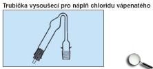 Trubička vysoušecí pro náplň chloridu vápenatého